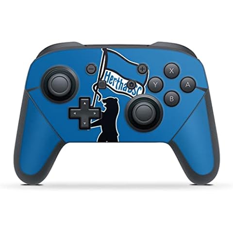 DeinDesign Skin kompatibel mit Nintendo Switch Pro Controller Folie Sticker Bär Hertha BSC Offizielles Lizenzprodukt Cover