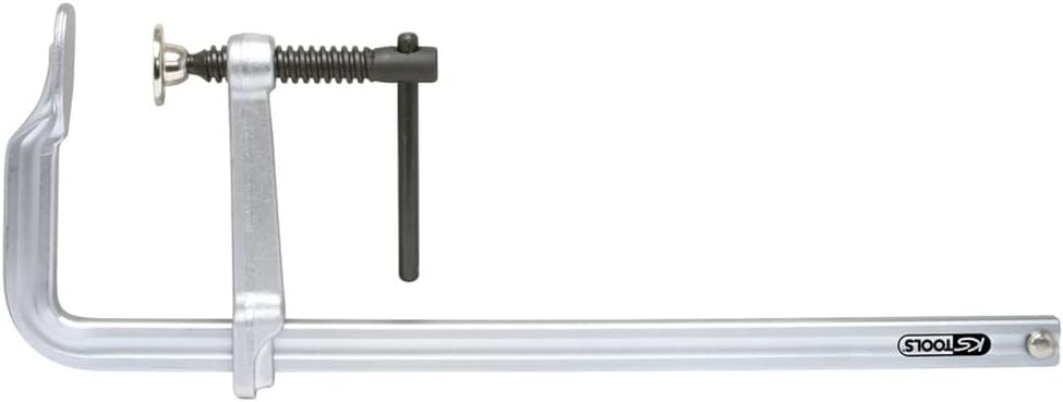 KS Tools 145.0311 Cast iron screw clamp with T-handle, 120x250mm