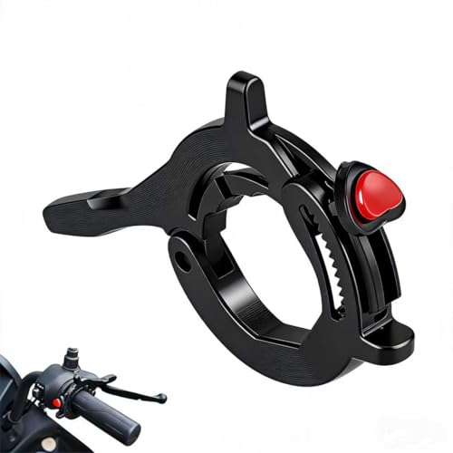 DBIGQ Universal Motorcycle Throttle Lock with Silicone Protective Ring - Adjustable 1.18-1.57 Clamp for Hand Fatigue Reduction Compatible with Motorcycles & E-Bikes/Scooters (Black)
