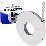 MONTERAL Metallica Perforata Bandella Ferma Tubi 10 m x 17 mm per Lavori Montaggio in Edil...
