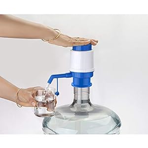 Primelife Plastic Aqua Drinking Manual Hand Press Water Dispenser Pump for Bisleri Barrel Mineral Bottle Jerry Cans, 20L…