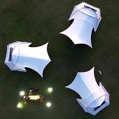 Camping Tent, Large Tent, Outdoor Awning, Roof Tent, Thickened, Tent Canopy Two in One, for Hiking, Fishing, Backpacking