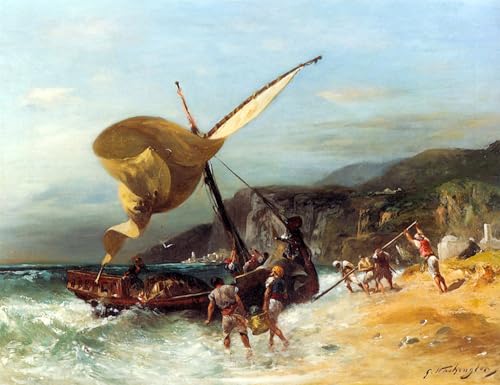 Tableaux Toile Le départ des pêcheurs Georges Washington poster 60x90cm