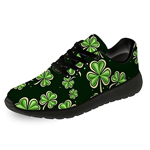 Shamrock Shoes for Women Men Tennis Walking Running Shoes Lightweight Clover Sneakers Gifts for Men Women