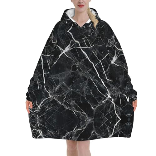 Couverture à capuche confortable contre le froid avec manches et poche