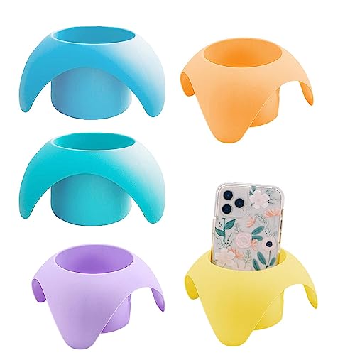 Virtcooy Beach Cup Holder - Sand Drink Holder with 3 Feet, Cup Holder, Beach Holiday Accessories for Sunscreen, Phones, Sunglasses, Keys