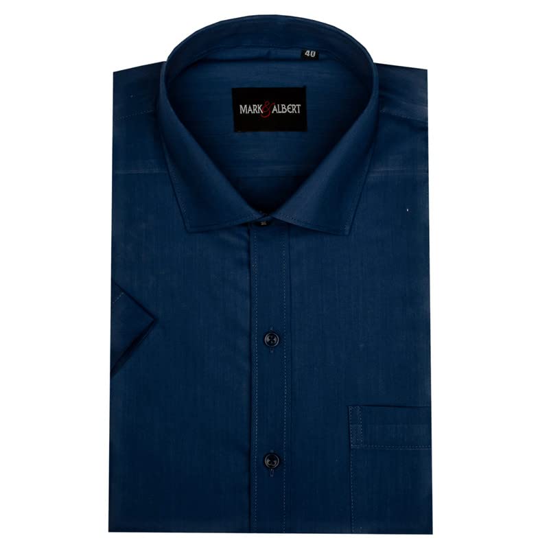 Image of MARK & ALBERT Men's Half Sleeves Regular Shirt