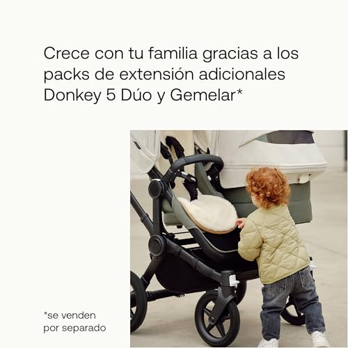 Miniatura 3 de Bugaboo Juego De Extensión Donkey 5 Duo, Convierte Tu Donkey 5 Mono En Un Carrito Duo, De Lado A Lado, Diseño Mejorado, Silla Reversible Y Dirección A Una Mano, Stormy Blue