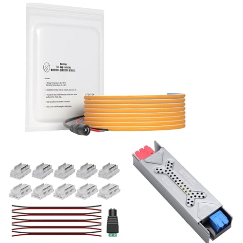 Tira LED COB 16.4 pies 400 LEDs/m 4000K con fuente miniatura 1
