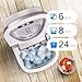 Prime Home Portable Ice Maker Machine for Countertop - Ice Cubes Ready in 6 Mins - Great for Mixed Drinks & Parties - Electric Ice Making Machine with Ice Scoop and Basket - Silver