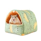 MATÉRIAU DE HAUTE QUALITÉ : Le hamac pour hamster est fait de tissu et de velours de coton de haute qualité, doux et confortable, résistant au froid et chaud, tissu durable. Le hamac chaud de la grotte suspendue est l'endroit idéal pour que votre animal de compagnie se repose, se cache, joue et dorme, gardant votre animal de compagnie au chaud et confortable dans le froid de l'hiver.