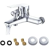 Miscelatore vasca da bagno, con accessori, Rubinetto per vasca da bagno, Kit Rubinetto Vasca, Miscelatore Vasca, Rubinetto Vasca, Rubinetto miscelatore per vasca, adatto per bagni e vasche da bagno