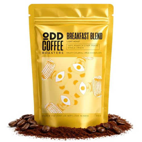 Image of ODD COFFEE ROASTERS 100% Arabica Coffee Fruity, Floral And Milk Chocolate Breakfast Blend Coffee Powder For French Press 250 Gram AAA Beans
