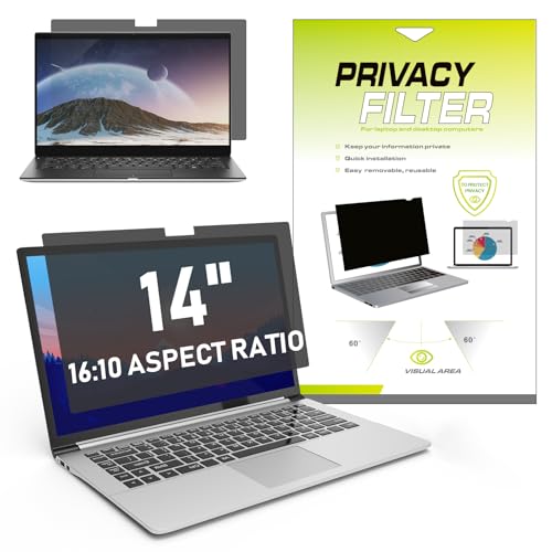 LAMA Filtro de Pantalla de Privacidad Universal para Computadora Portátil de 14 para Computadora Portátil de 14, Protector de Pantalla de Privacidad Anti-luz Azul/Antirreflejo/Anti UV(16: 10)