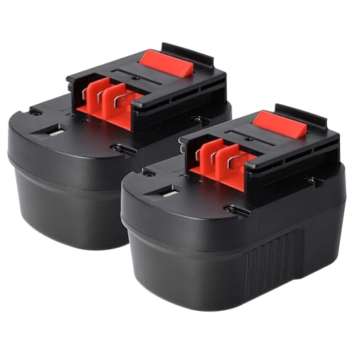 vhbw 2X Akku kompatibel mit Black & Decker Firestorm FS1200D, FS1202D, FS12PS, FS1200D-2, FS1202BN Werkzeug (1500 mAh, NiMH, 12 V)