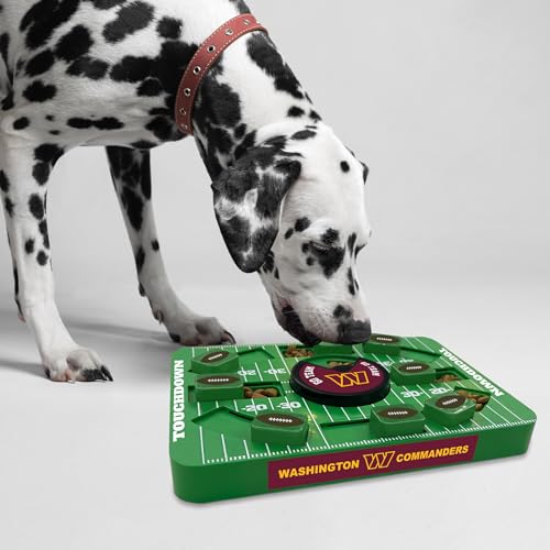 Image of Pets First NFL Washington Commanders Large Puzzle Toy for Dogs, Slow Feeder Board for Pets, New Bigger Size, Interactive Doggie Treat Toy