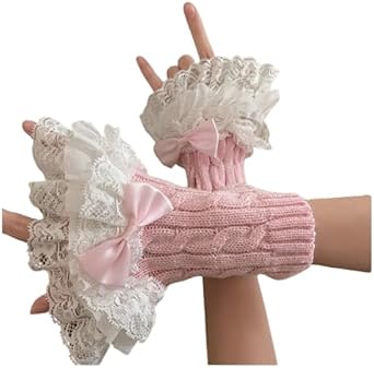 OCUH Y2K Accessories Cutecore Grunge Gloves for Women Gothic Fingerless Ripped Long Sleeve Cosplay Lolita Cute Arm Warmers