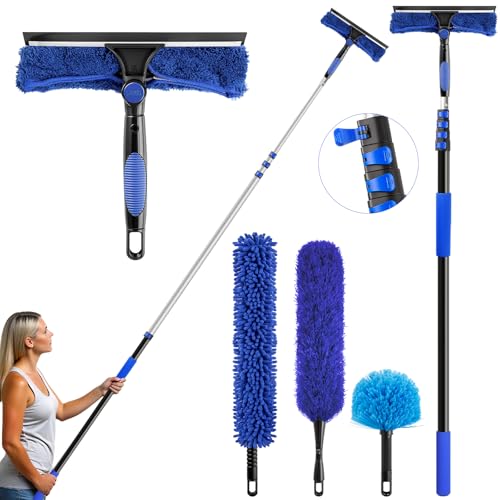 Wlich 26ft Telescoping Dusting & Window Cleaning Kit