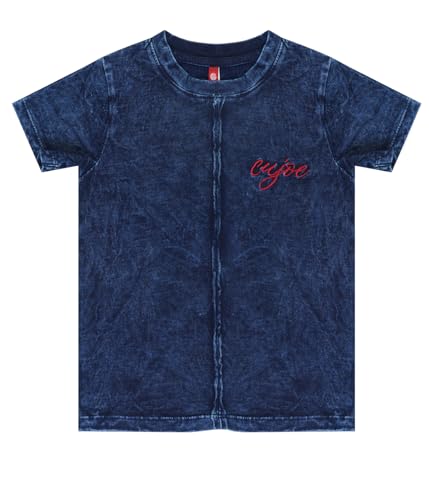 Image of 100% Combed Cotton Kids | Crew Neck Half Sleeves Tshirt for Boys | Regular Fit Summer Wear Tees | Lt Indigo