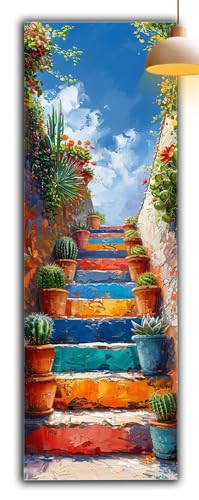 Diamond Painting Grande Diamond Painting Vistoso DIY Cuadros Diamantes Escaleras Kit de Pintura Diamante Adultos Principiantes Manualidades Adultos Mosaico Decoracion Pared, Regalo 180x60CM G2-1080