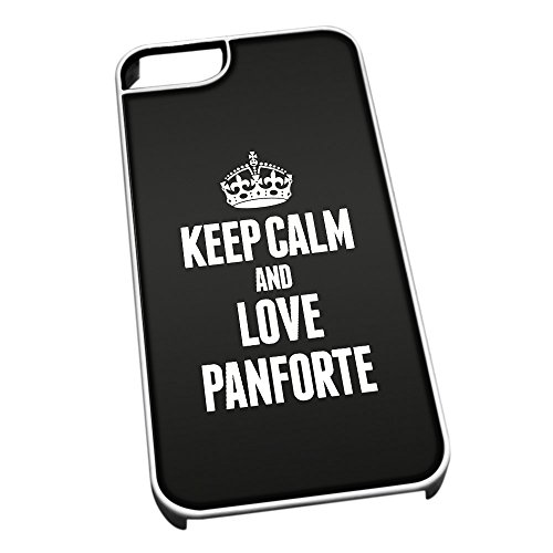 Bianco cover per iPhone 5/5S 1344 nero Keep Calm