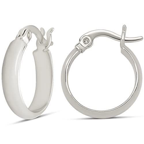 Image of Amazon Essentials 14K Gold or Sterling Silver Plated Polished Dome Hoop