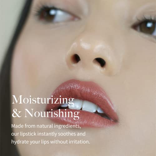 Yulip Lipstick - Korean Makeup, Organic, Clean Beauty, Paraben-Free, Natural Lipstick, Fragrance-Free, Moisturizing And Revitalizing Lipstick - Daring Nude #TOP4