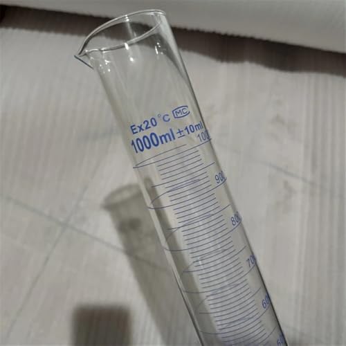 Cylindre gradué de laboratoire 1000ml avec bec verseur anti-goutte en verre - 2