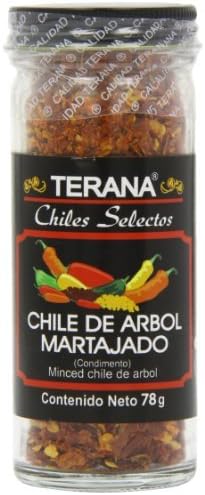 Terana Select Chili Peppers Minced Chile De Arbol 78g Jar