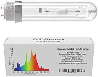 iGrowtek CMH 315W 3100K Grow Light Bulb, CMH 315 Grow Bulb,High Par Full