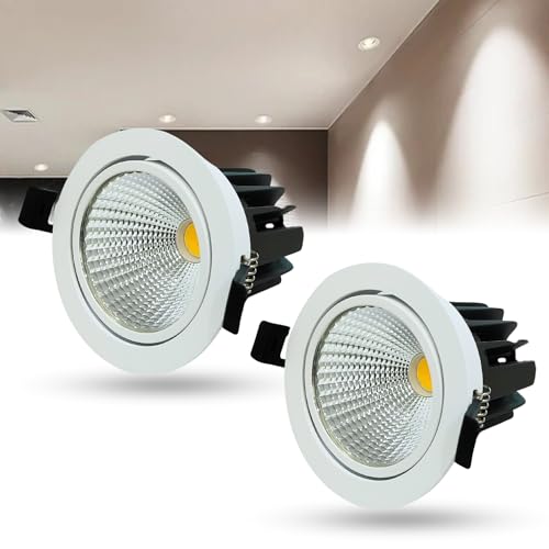 Image of D'Mak Moveble LED COB Light | Recessed LED Ceiling Light for Indoor Lighting | Natural White Color | Aluminium Body (2, 18 Watt)