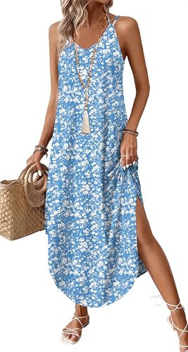 Image of WIHOLL Summer Dresses for Women 2026 Maxi Dress Boho Halter Dress Sundresses Beach Vacation Clothes Travel Outfits