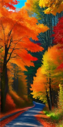 Peinture diamant grand format broderie fine forêt colorée toile de qualité Y-1101