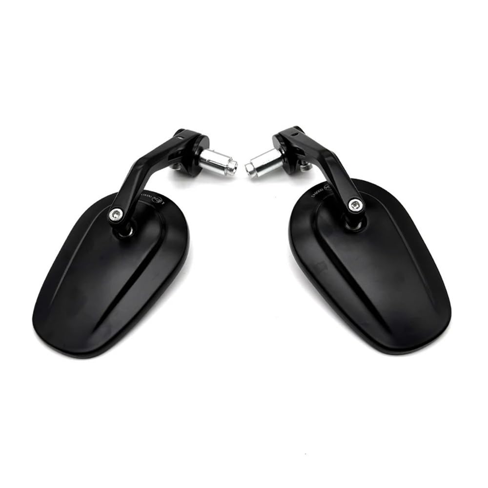 Espejos retrovisores de moto negros de 22mm para eliminar puntos ciegos 4