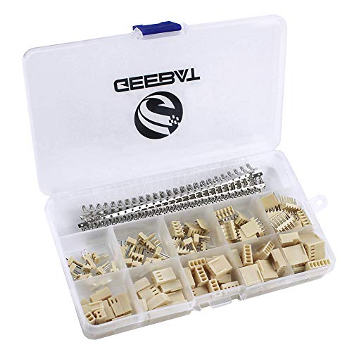 Geebat 300Pcs 2.54Mm Kf2510 Connector Kit With Kf2510 2.54Mm Female Pin Headers Terminals, 2.54Mm 2/3 / 4/5 /6 Pin Housing Connector Adapter Plug #TOP2