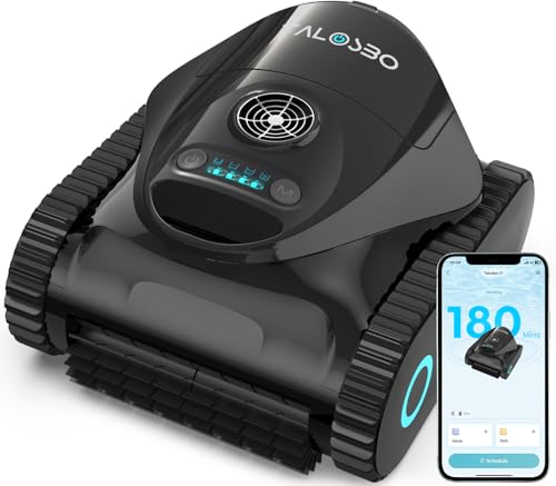 (2026 New) TALOSBO C1 Robotic Pool Cleaner, 180 Mins, Ultra-Strong Suction, Wall & Waterline Cleaning, Pool Vacuum for Inground Pools up to 1615 sq.ft, Dual Filtration, Smart Navigation, App Support