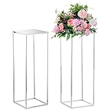 Elegante E Stabile: I nostri vasi floreali a colonna quadrata per centrotavola sono glamour in un design elegante. I design con pannelli sono adatti a più occasioni. Il semplice portacolonne è molto stabile e aggiungerà ulteriore eleganza alle composizioni.