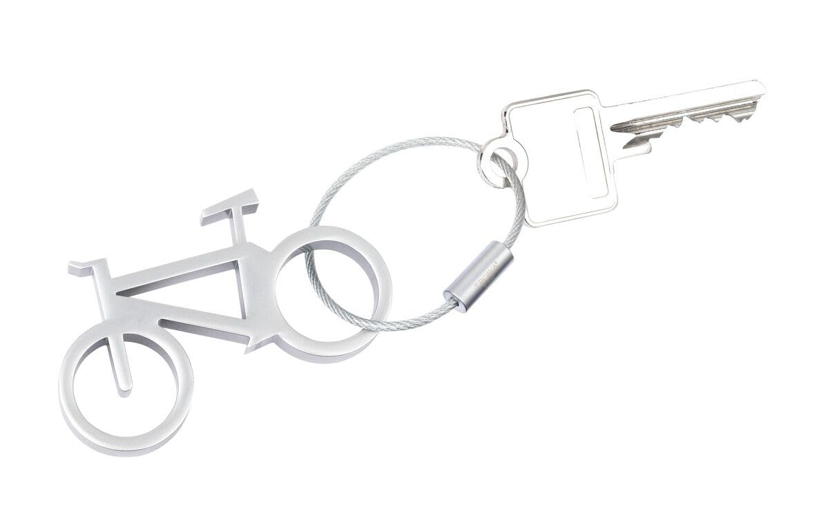 TROIKA Original otwieracz do butelek z kółkiem na klucze, do roweru, aluminium, kolor srebrny