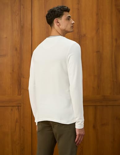Image of U.S.Polo Association Men's Solid Varsity Theatre T-Shirt (USTSH3194 Off White L)