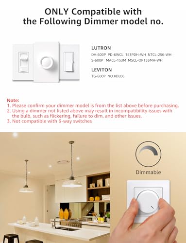 Image of Lepro A19 E26 Dimmable LED Light Bulbs 14W 1500 Lumen Soft White 6 Pack | Brightness Adjustable,100W equivalent,Home lighting upgrade,Energy saving,80 CRI,Living room,Bedroom,Kitchen,Dinning room