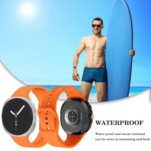 Image of VEMIGON Sport Band Compatible with Samsung Galaxy Watch 8 /8 Classic, No Gap One Click Soft Silicone Replacement Strap for Galaxy Watch 8 40mm 44mm /8 Classic 46mm