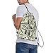 LAKUERVI Drawstring Backpack Bag 100 Dollar Sports Gym Sack Funny Money Pattern Decorative Drawstring Bag String Bag Shopping Sports Yoga Travel Backpack For Men Women Unisex