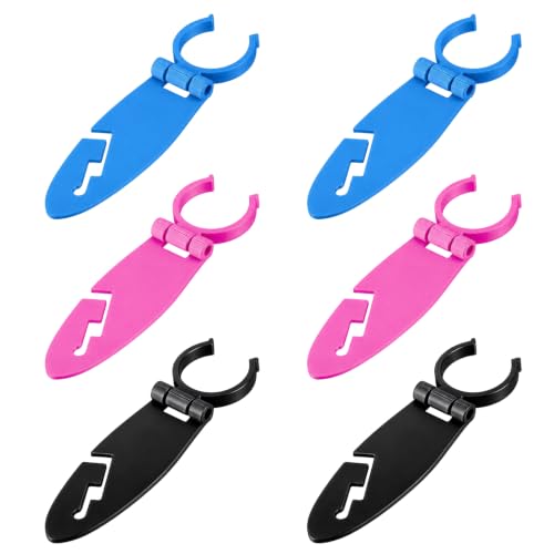 SILVIGO 6PCS Holder for Various Kayak Paddle Board Clips Paddle Board & Kayak Clips Universal Paddle Board Accessories Easy Installation Clips(Blue+Pink+Black)