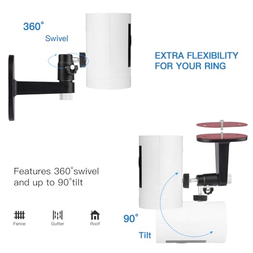 image for ALERTCAM 2Pack Adjustable Security Wall Mount Bracket for Ring Stick U