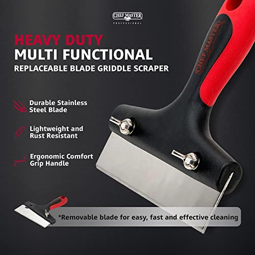 Mr. Bar-B-Q Griddle Scraper Tool with Replaceable Blade, Stainless Steel Griddle Cleaner, Ergonomic, Perfect for Professional and Residential Kitchen Grill Scraper - Thumbnail 2