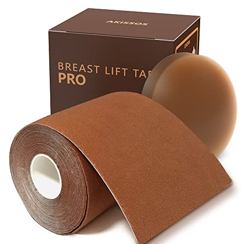 Akissos Brustband BH-Tape mit Nipple-Covers, Klebe-BH für große Brüste Cup A-K Cover