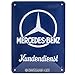 Nostalgic-Art Retro blaszana tabliczka Mercedes-Benz – serwis klienta – pomysł na prezent dla fanów akcesoriów samochodowych, z metalu, dekoracja vintage, 15 x 20 cm