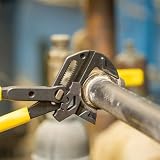 Klein Tools D53010 Klucz szczypcowy, wielofunkcyjny szczypce nastawne do pomp, o dużej dźwigni, z regulowaną odwracalną dwustronną szczęką, gładkie i radełkowane ząbki, 25 cm
