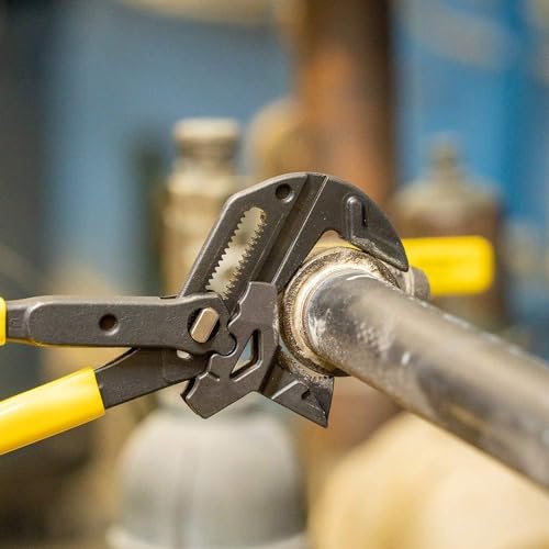 Klein Tools D53010 Plier Wrench, High Leverage Multi-Use Pump Plier with Adjustable and Reversible Double-Sided Jaw, Smooth and Knurled Teeth, 10-Inch by KLEIN TOOLS - Image 6