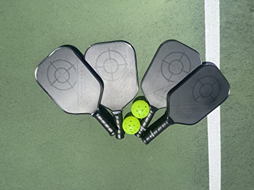 Engage Pickleball Pursuit Mx Pickleball Paddle - Graphite Pickleball Paddle With Black Core - Usapa Approved Pickleball Paddles - Pickleball Rackets For Adults - Made In Usa - Standard (Black) #TOP6